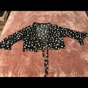 Tie front crop top
